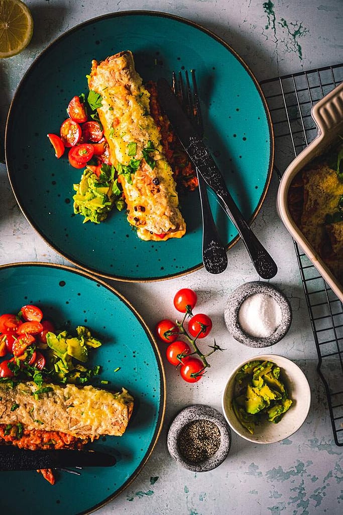 Read more about the article Pulled Chicken Enchiladas with Lentils