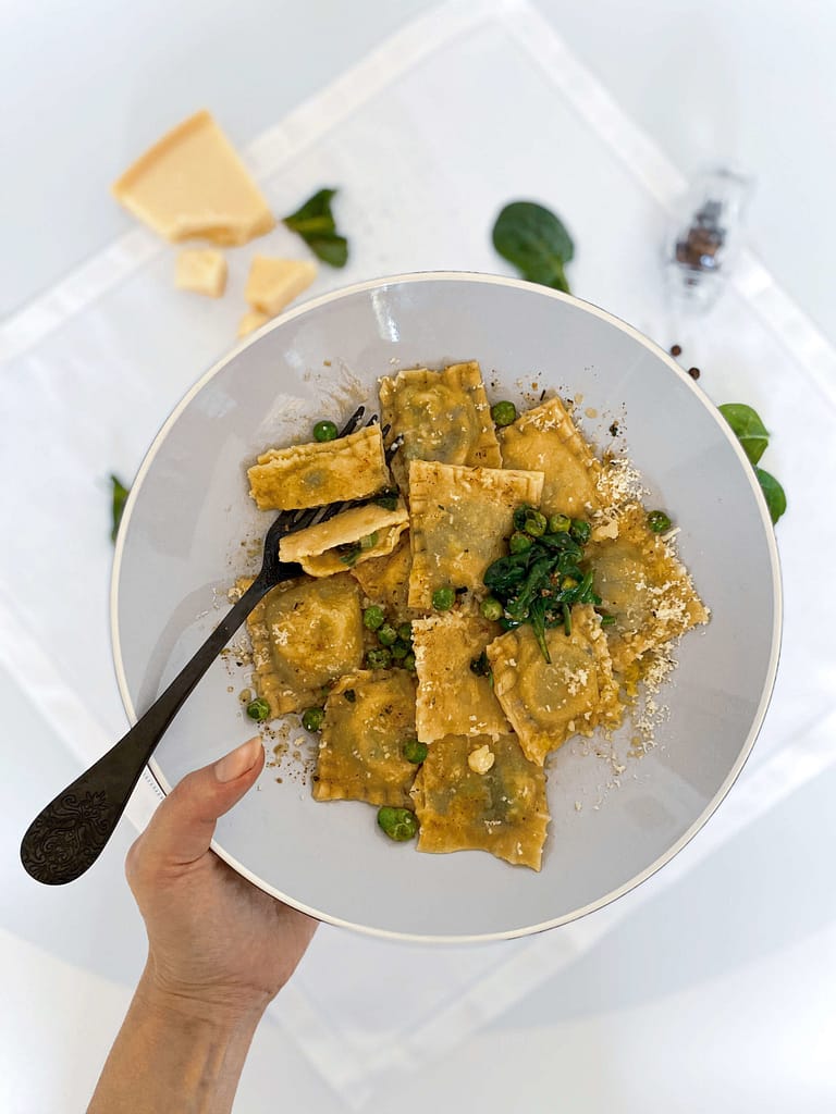 Read more about the article Ravioli with Spinach and Peas