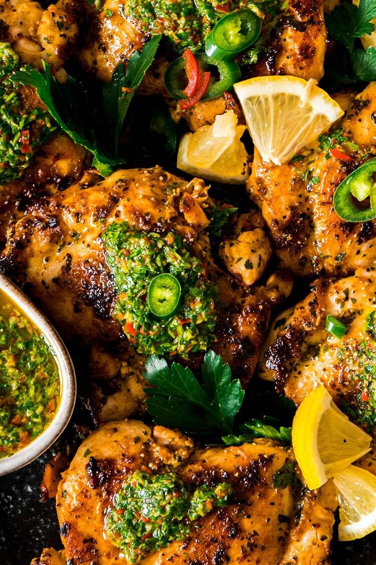 Chicken Thighs With Chimichurri Sauce Hide My Veggies 